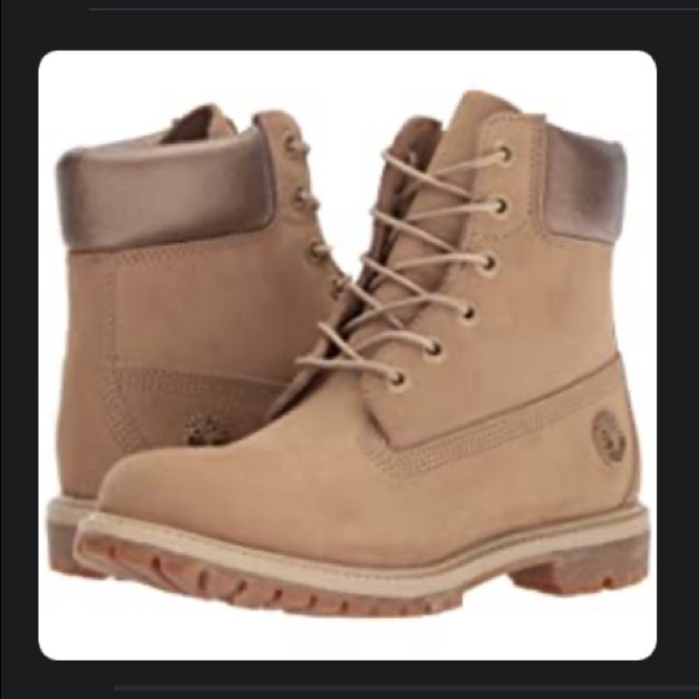 Beige womans timberlinds